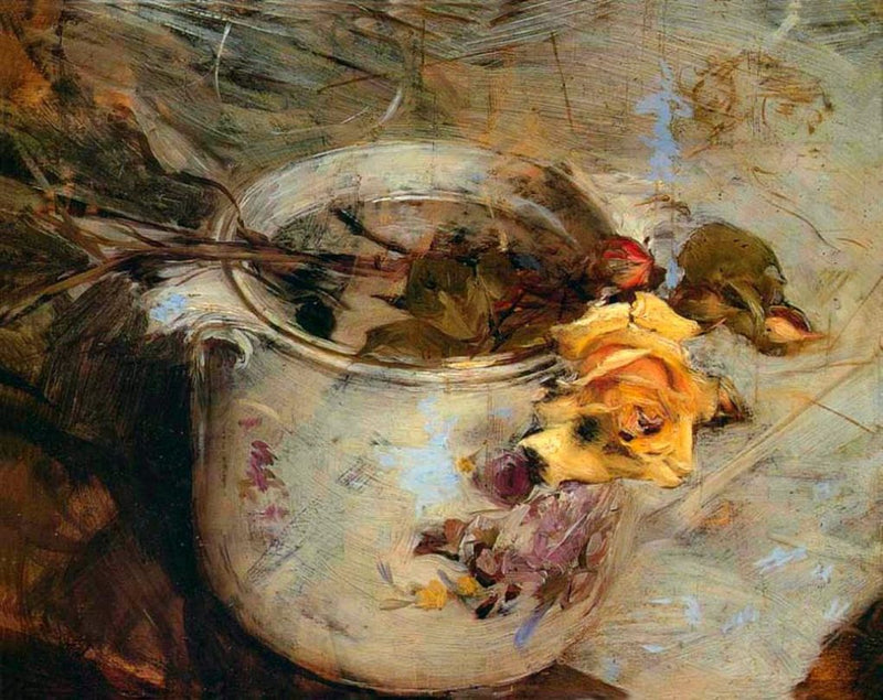 The Rose in a Vase of Saxony - Giovanni Boldini
