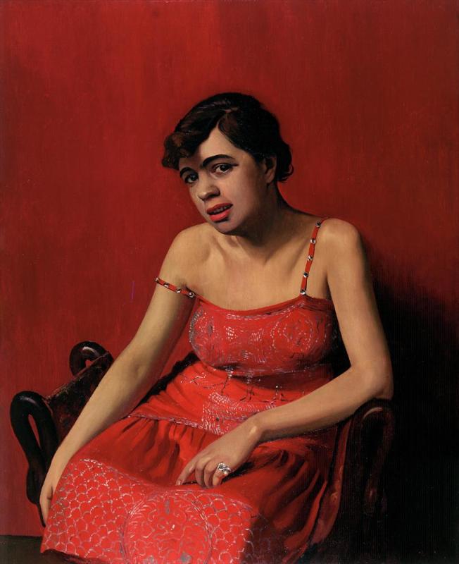 The Romanian woman in a red dress - Félix Vallotton