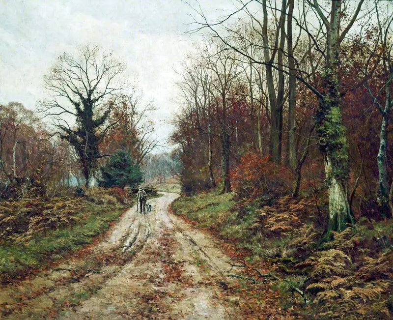 Autumn Road (Mitcham Woods, Surrey) - Edward Wilkins Waite