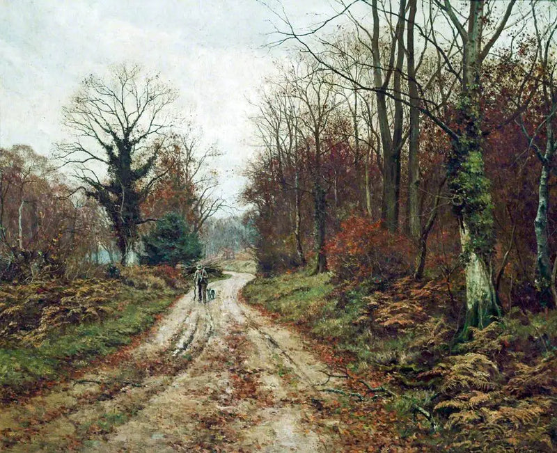 Autumn Road (Mitcham Woods, Surrey) - Edward Wilkins Waite