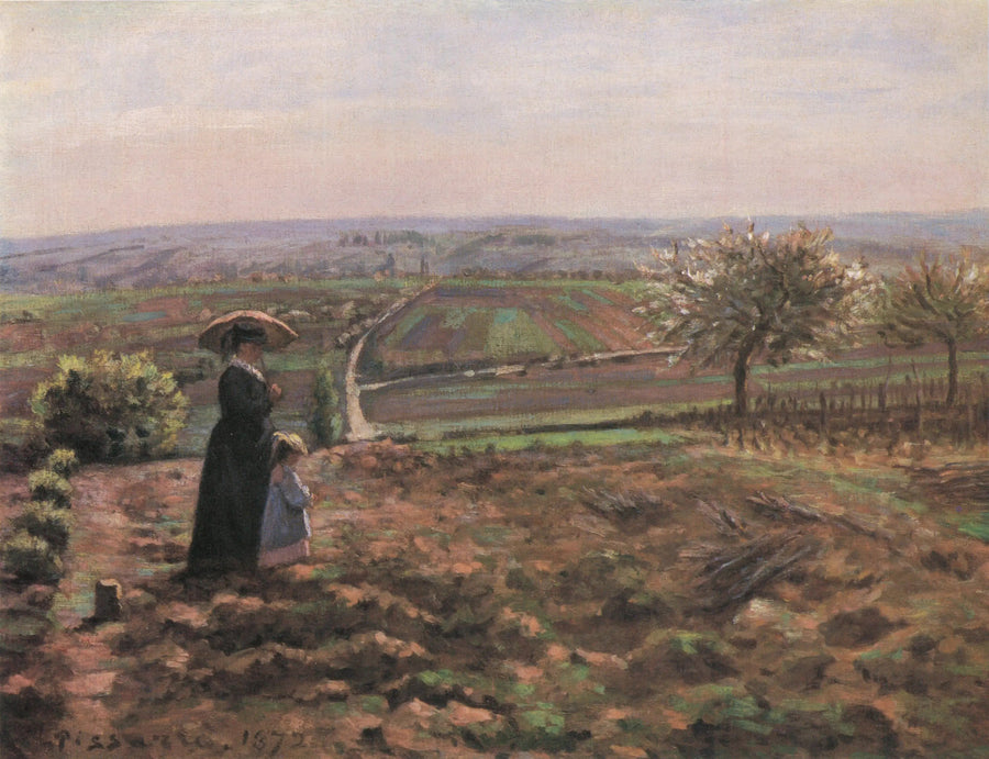 The Road to Rouen, the Heights of Hautil, Pontoise - Camille Pissarro