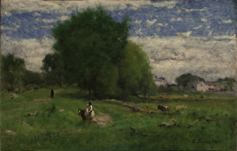 The village road, Milton - George Inness