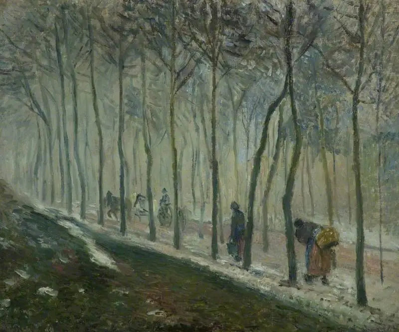 The Road, Snow Effect - Camille Pissarro