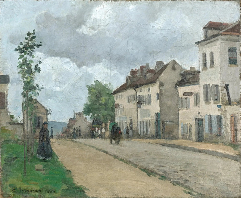 The Street of Gisors in Pontoise - Camille Pissarro