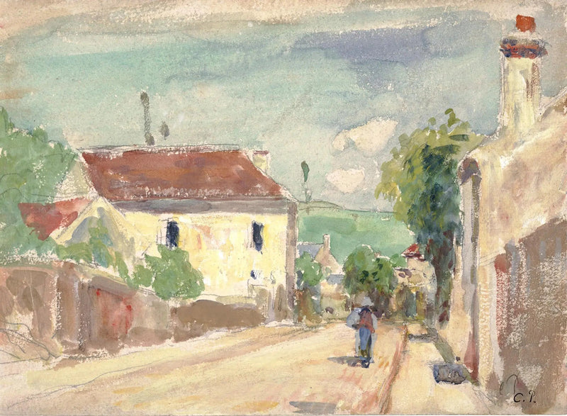 The Street of Hermitage, Pontoise - Camille Pissarro
