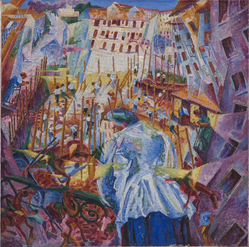 The street enters the house - Umberto Boccioni