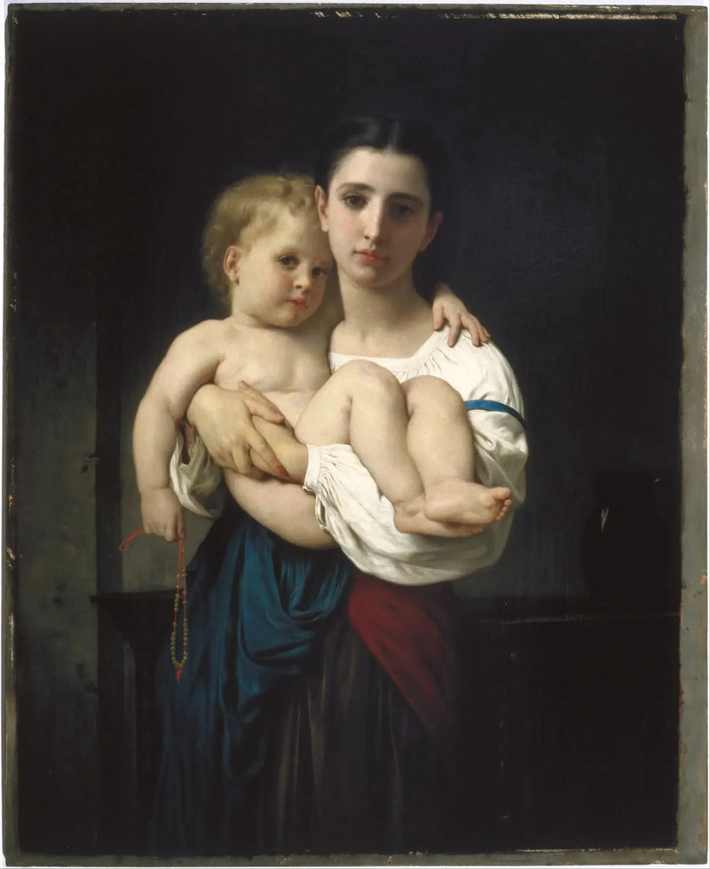 The Elder Sister, reduction (The Elder Sister, reduction) - Bouguereau
