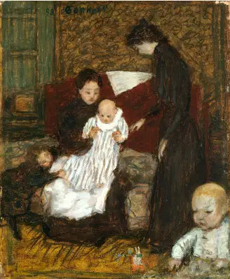 La Sœur de l'artiste et ses enfants - Pierre Bonnard image 1 copie de tableau peinte à la main