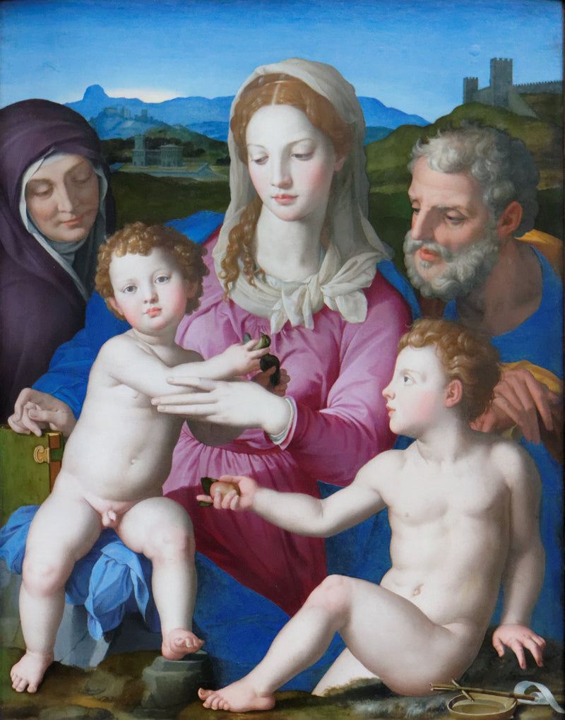 The Holy Family with Saint Elizabeth and the Little Saint John the Baptist - Bronzino