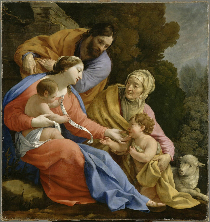 The Holy Family with Saint Elizabeth and the Little Saint John - Simon Vouet