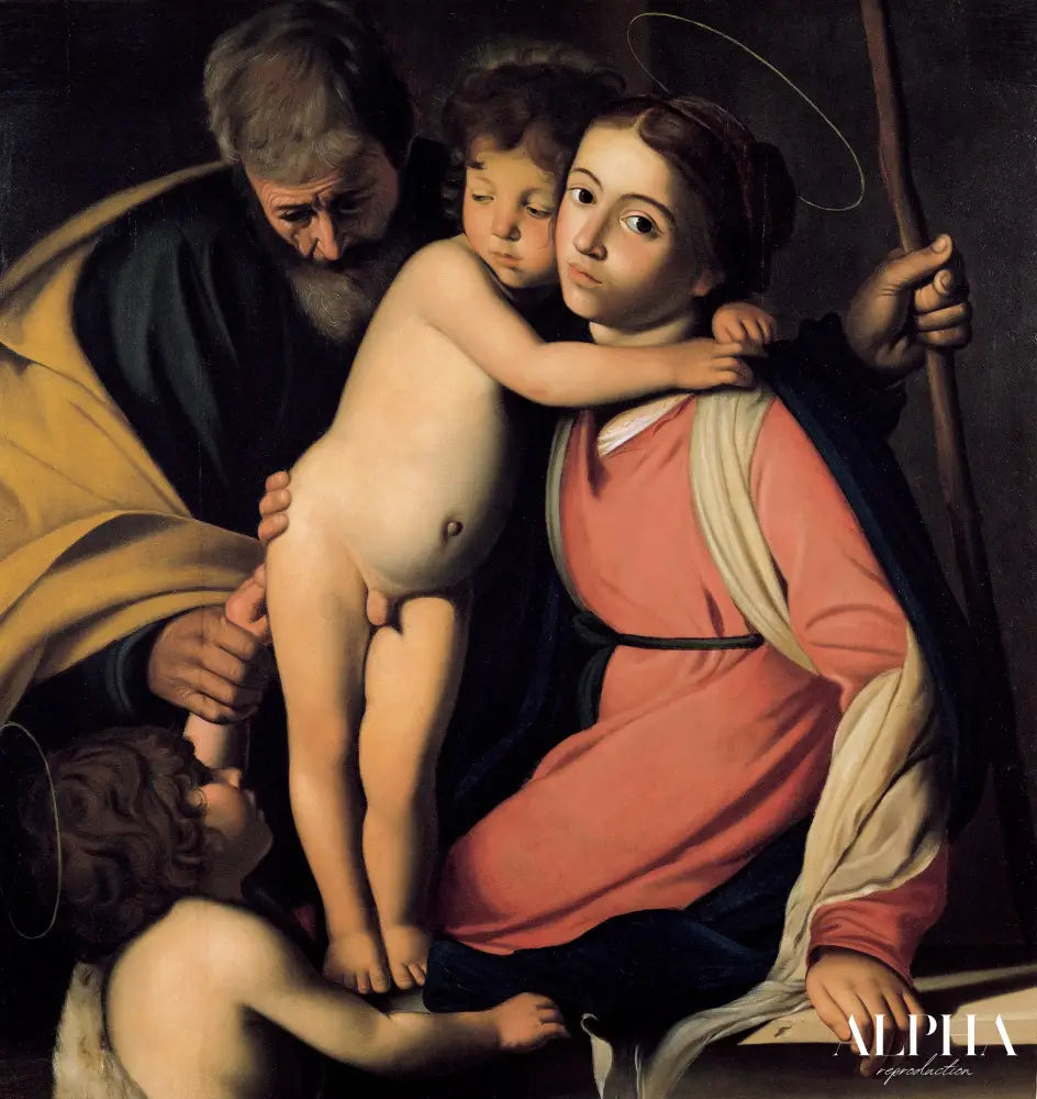 La Sainte Famille avec Jean le Baptiste en tant que garçon - Caravage - Reproductions de tableaux et peintures haut de gamme