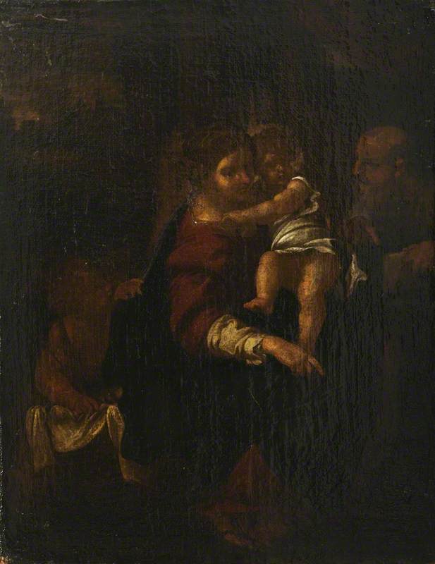 The Holy Family with the Child Saint John - Annibale Carracci