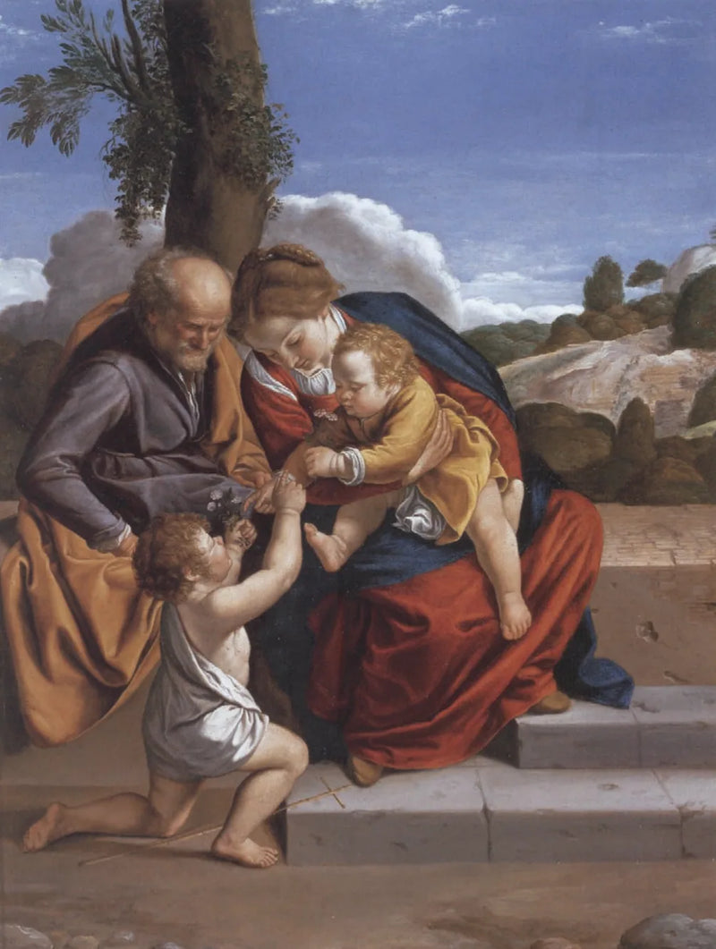 The Holy Family with the Child Saint John the Baptist - Orazio Gentileschi