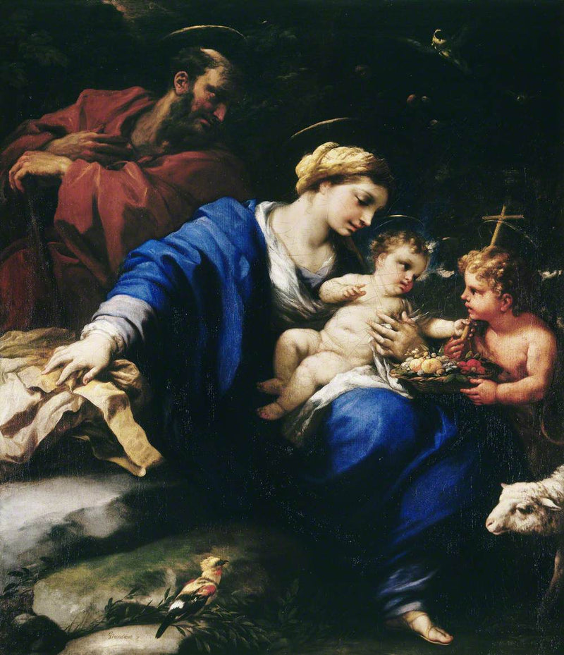 The Holy Family with the Infant Saint John the Baptist - Luca Giordano