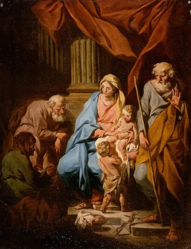 The Holy Family with Saints Elizabeth and Zacharias and the Young Saint John - Pierre Subleyras