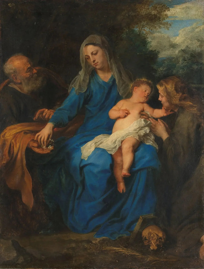 The Holy Family with Mary Magdalene - Antoine van Dyck