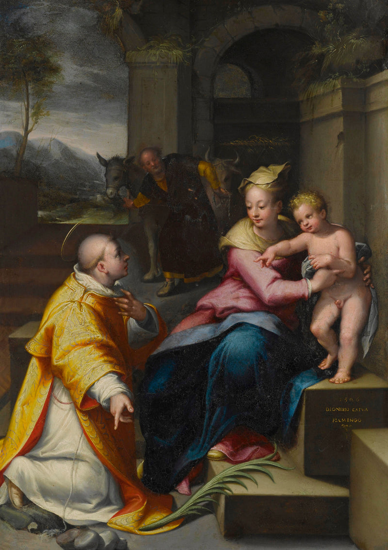 The Holy Family with Saint Stephen - Denis Calvaert