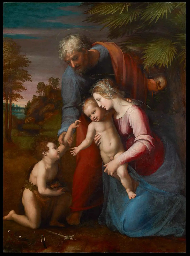 The Holy Family with Saint John the Baptist - Raphael Sanzio