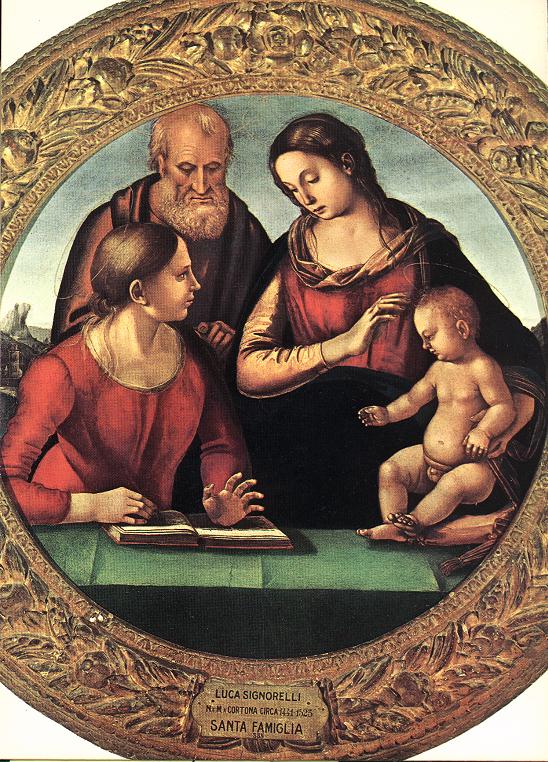 The Holy Family with Saint - Luca Signorelli