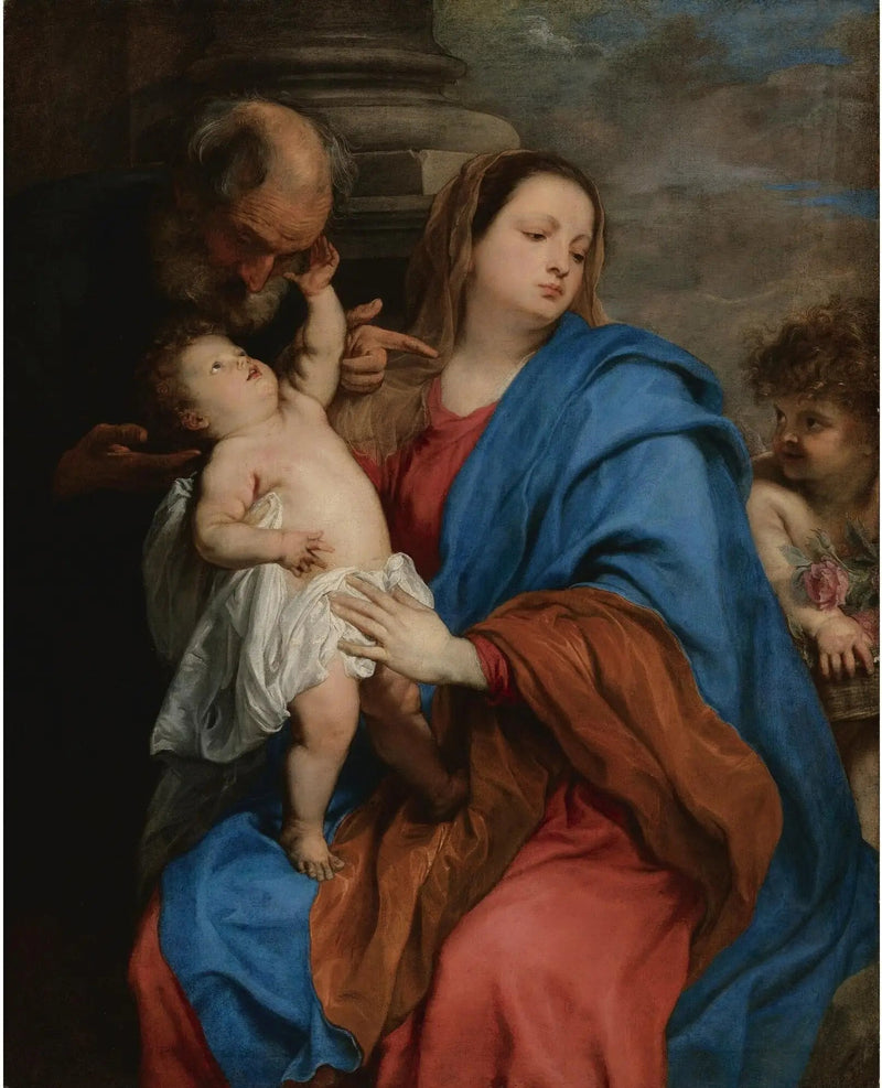 The Holy Family with an Angel - Antoine van Dyck