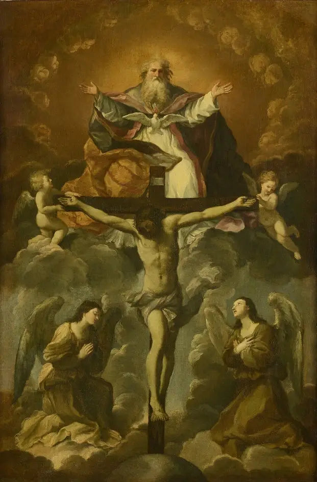 The Holy Trinity adorée par les anges - Guido Reni