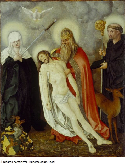 The Holy Trinity between the Virgin of Sorrows and Saint Giles - Hans Baldung Grien
