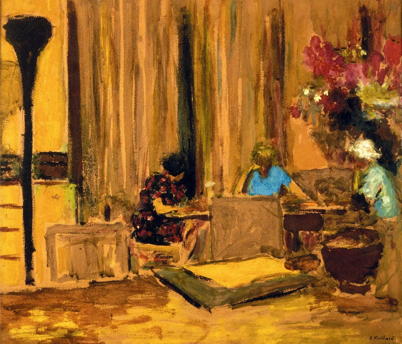 The billiard room of Clayes Castle - Édouard Vuillard