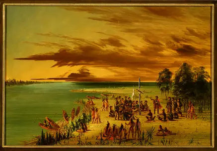 La Salle claims Louisiana for France. 9 April 1682 - George Catlin