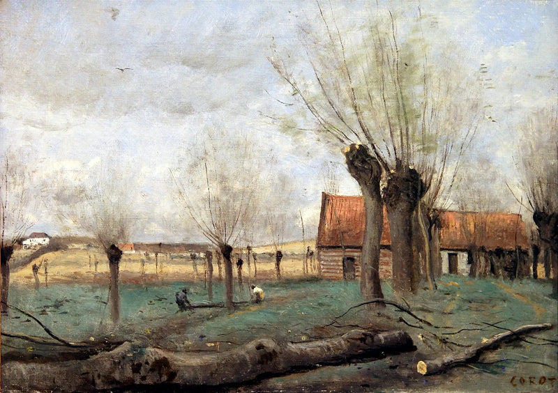 The willow grove of Sainte-Catherine, near Arras - Jean-Baptiste Camille Corot