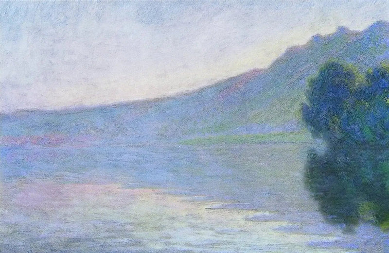 The Seine at Port-Villez, pink effect - Claude Monet