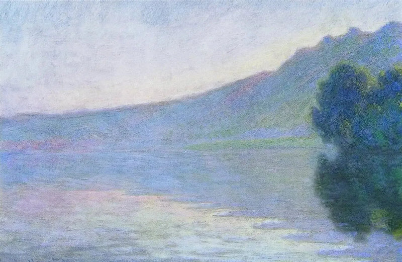 The Seine at Port-Villez, pink effect - Claude Monet