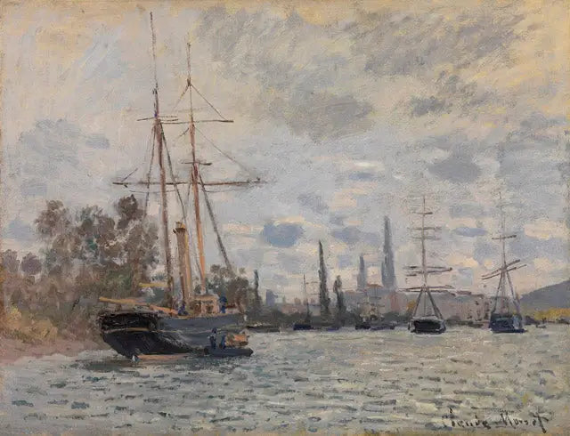 La Seine à Rouen - Claude Monet image 1 reproduction de peinture à l’huile