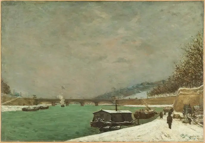 The Seine at the Iéna Bridge, Snowy Weather. - Paul Gauguin