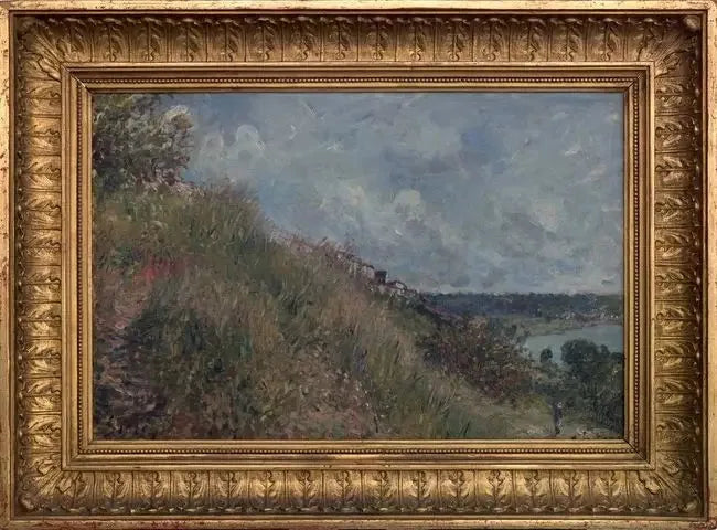 The Seine, view from the hills of By - Alfred Sisley