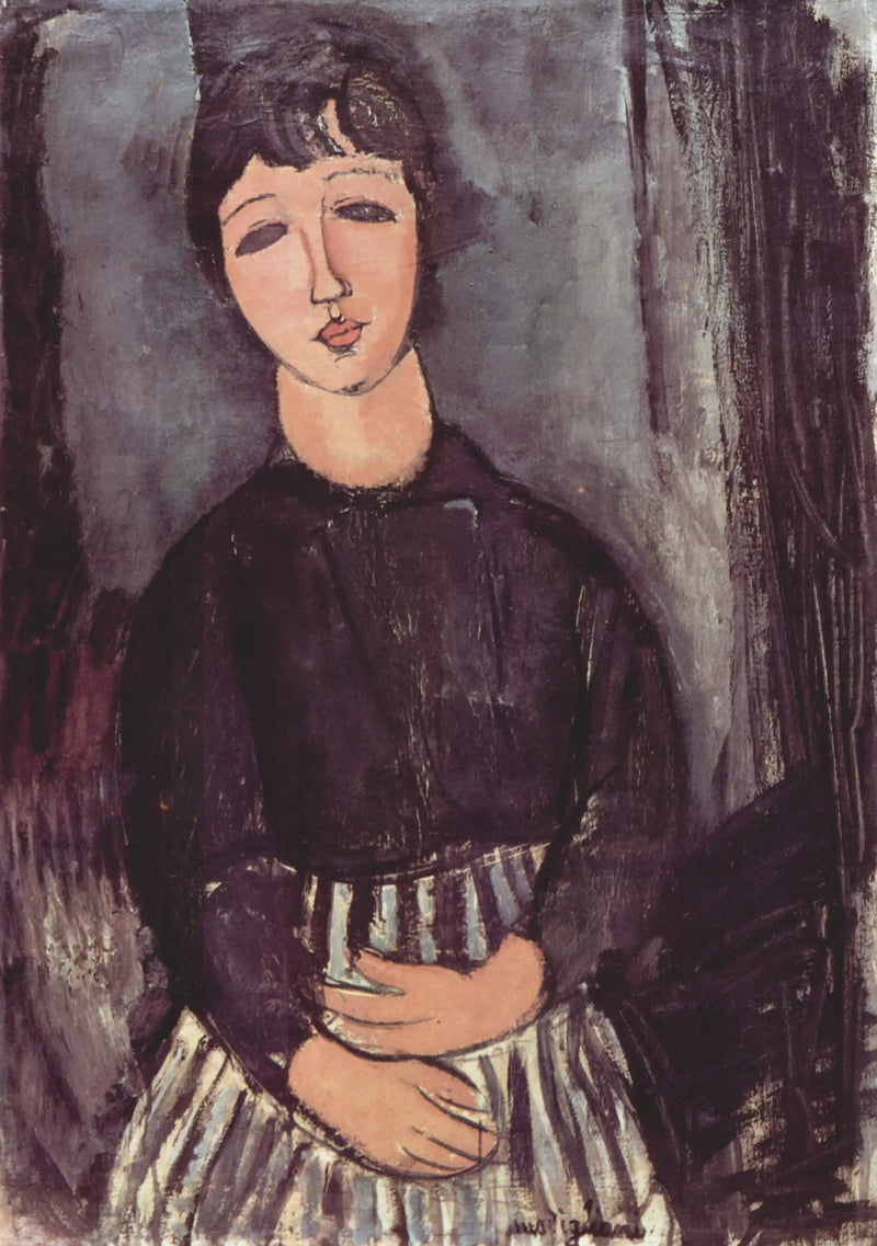 The maid in the striped apron - Amedeo Modigliani