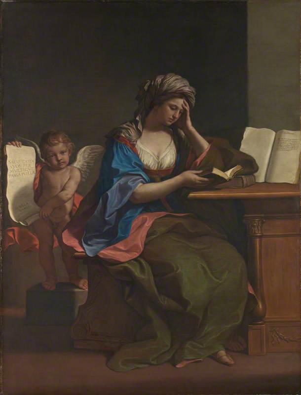 The Samian Sibyl with a putto - Guercino