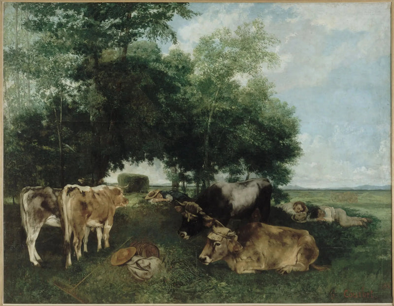 Nap during hay season - Gustave Courbet
