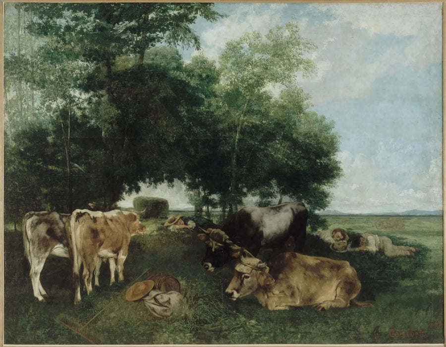 Nap during hay season - Gustave Courbet
