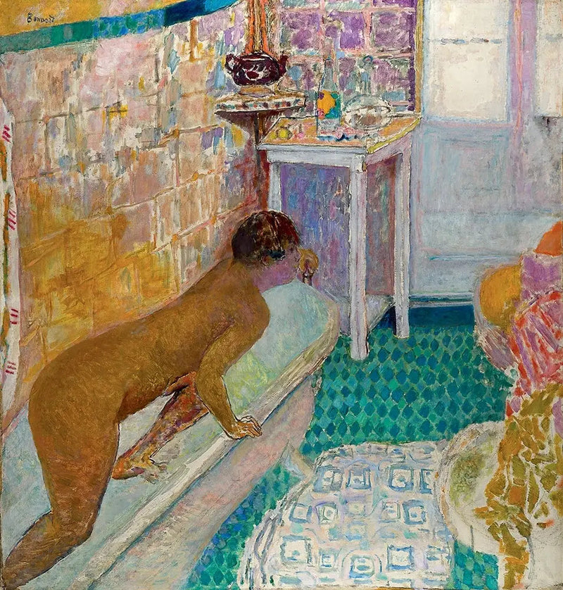 The Exit from the Bathtub - Pierre Bonnard