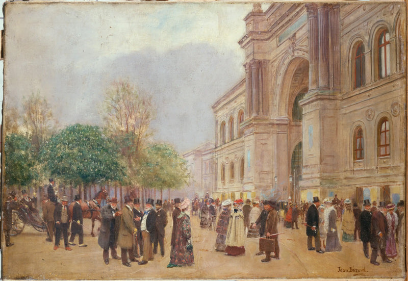 The Exit of the Salon, at the Palais de l'Industrie - Jean Béroud