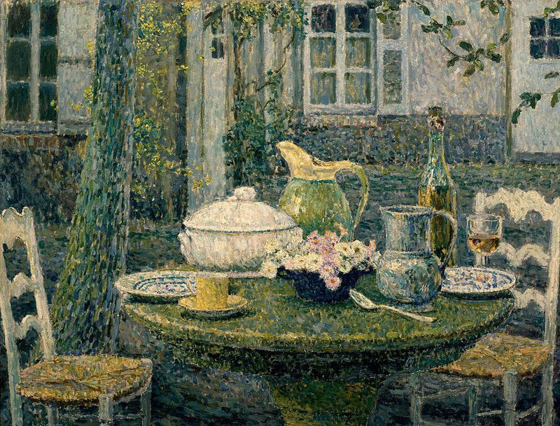 The Spring Table, Gerberoy - Henri Le Sidaner