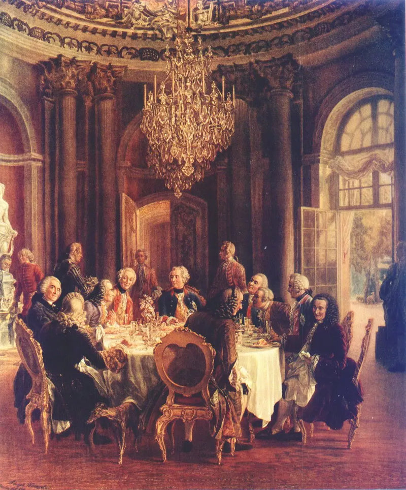 The Round Table of King Frederick II at Sanssouci - Adolph von Menzel