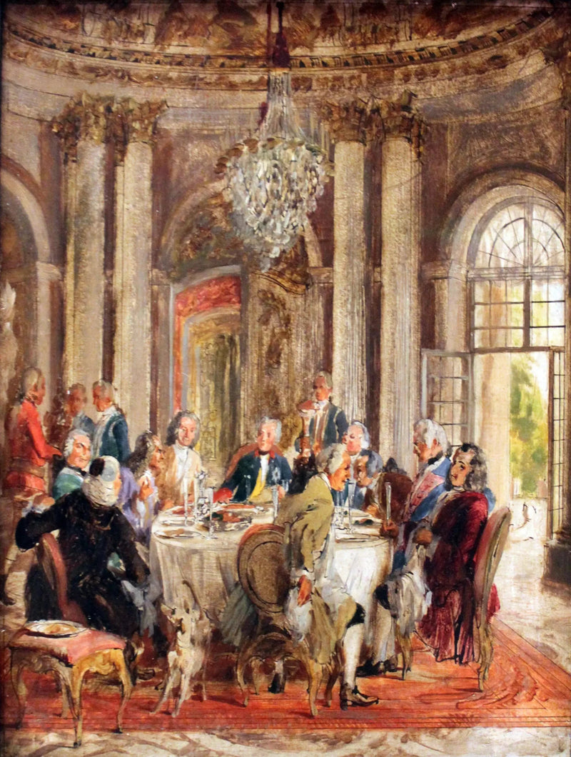 The Round Table of King Frederick II at Sanssouci - Adolph von Menzel