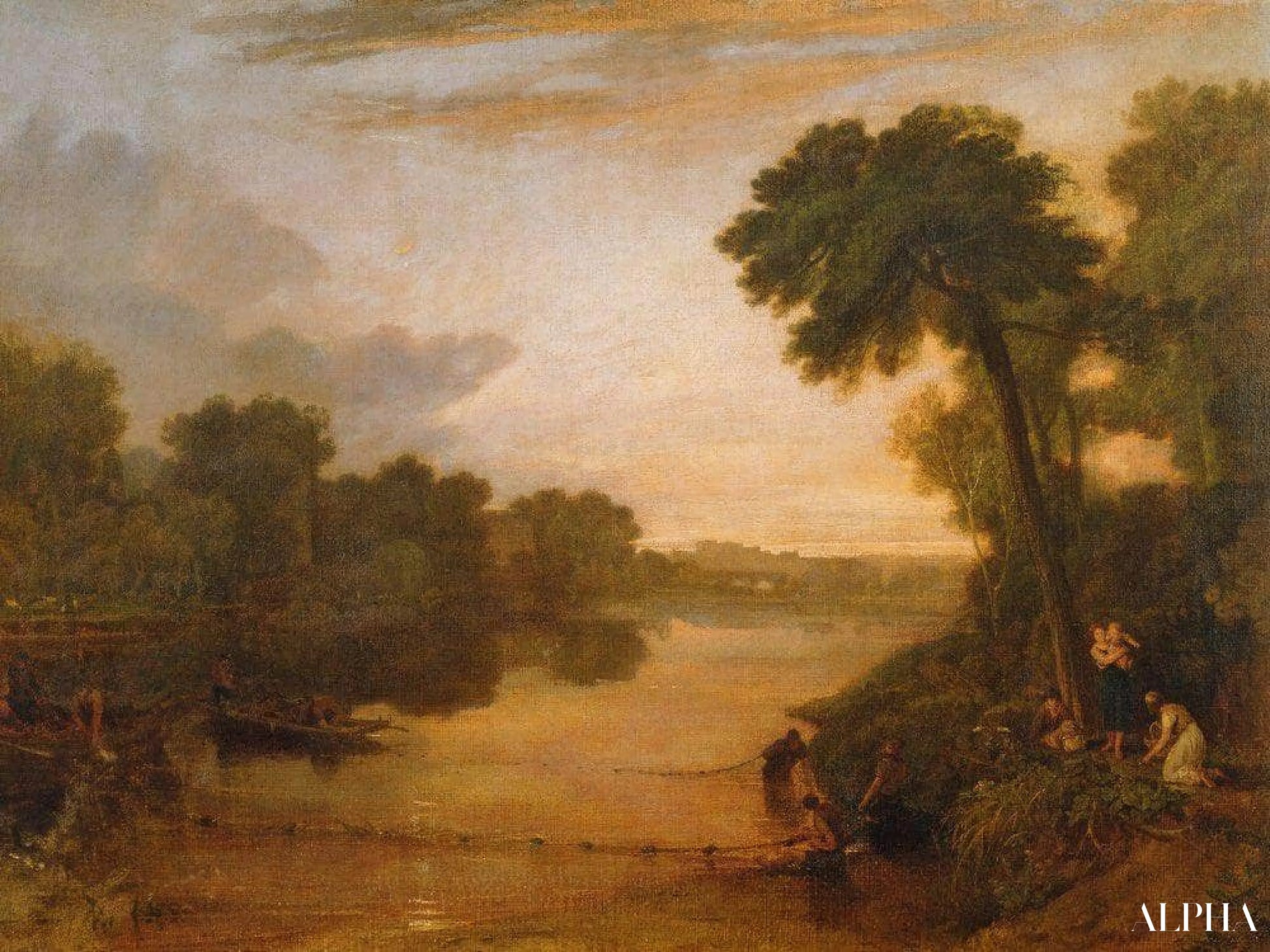 La Tamise près de Windsor - William Turner - Reproductions de tableaux et peintures haut de gamme