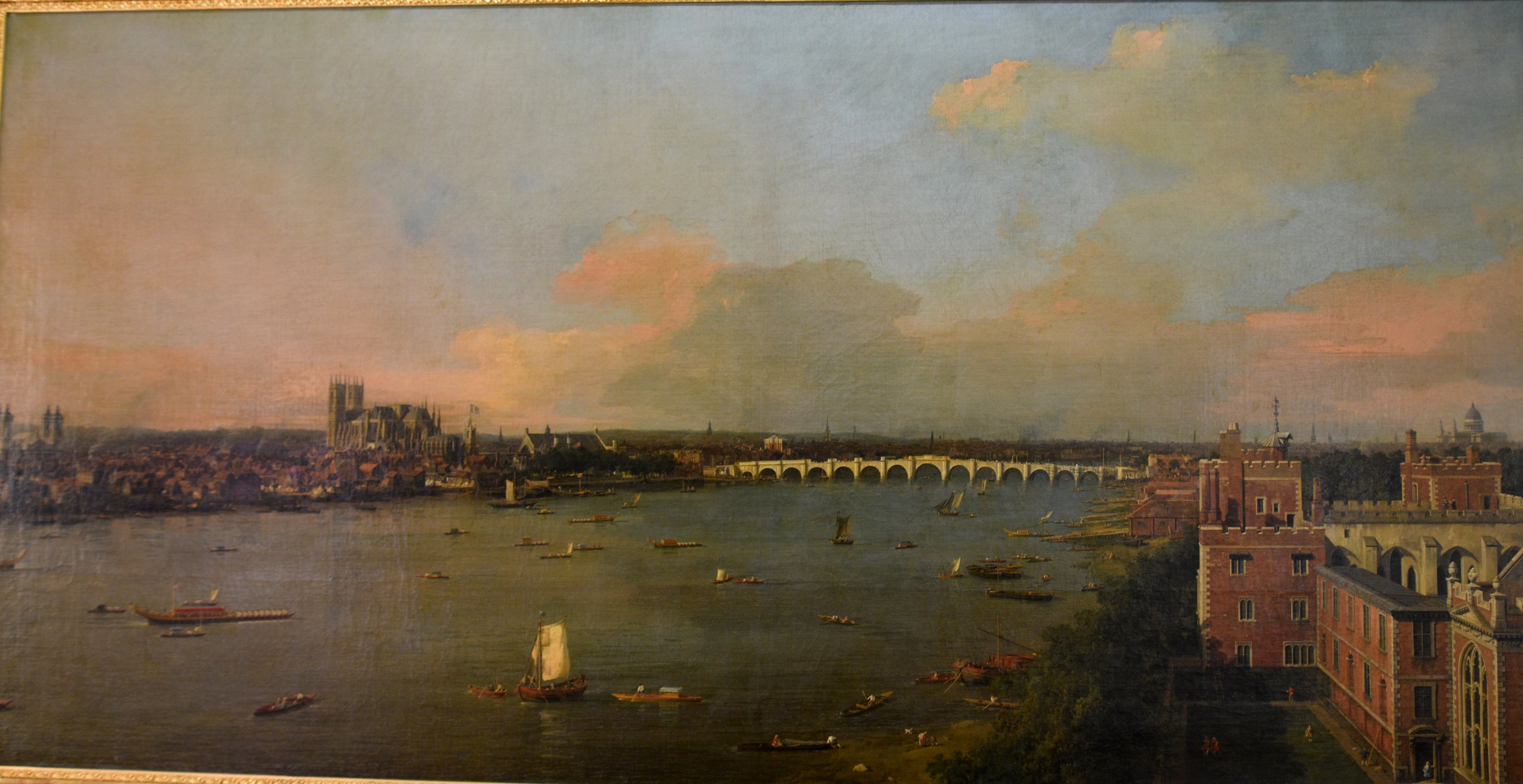 The Thames towards Westminster from Lambeth - Canaletto