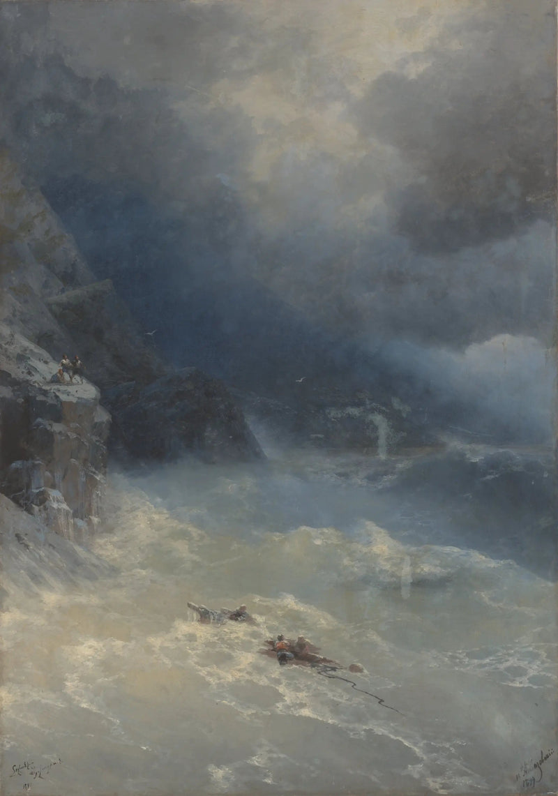 The Storm at Cape Aya - Ivan Aïvazovski