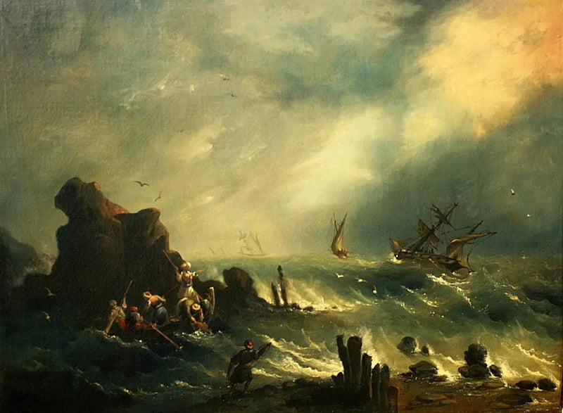 The Storm on the Turkish Coast - Ivan Aïvazovski
