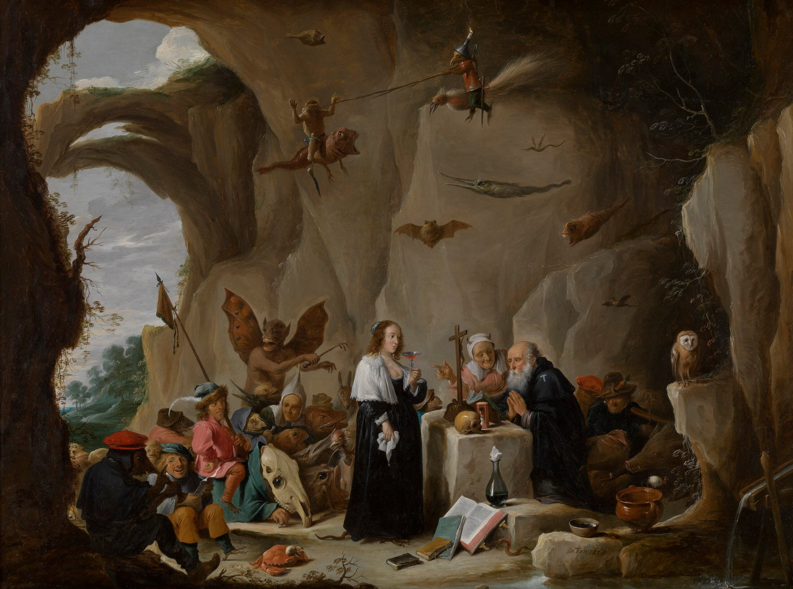 The Temptation of Antoine, Abbot of Egypt - David Teniers the Younger