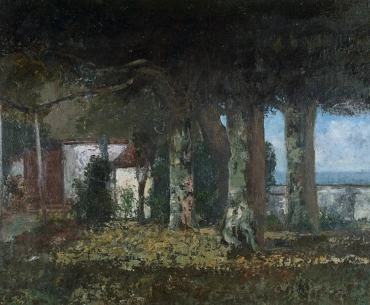 The Terrace of Bon-Port - Gustave Courbet