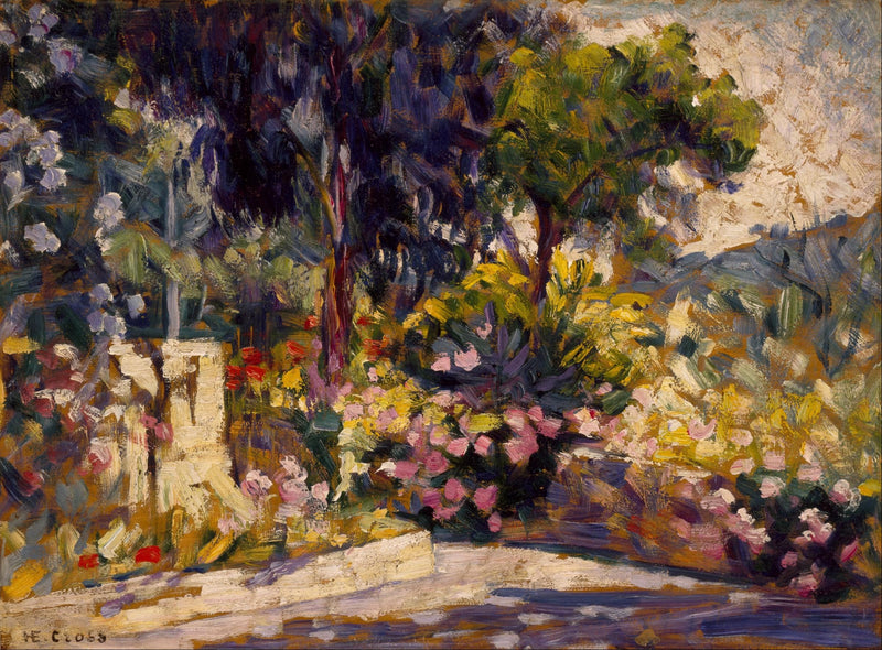 The Flowered Terrace - Henri-Edmond Cross